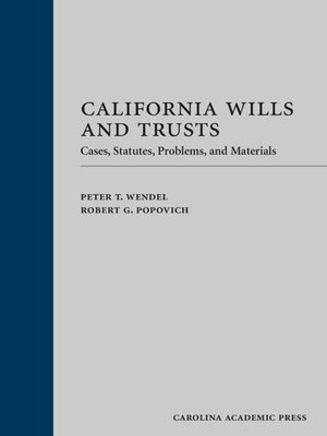 cover image of California Wills and Trusts